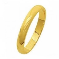 Aliança em Ouro Amarelo 18K Tradicional Polida